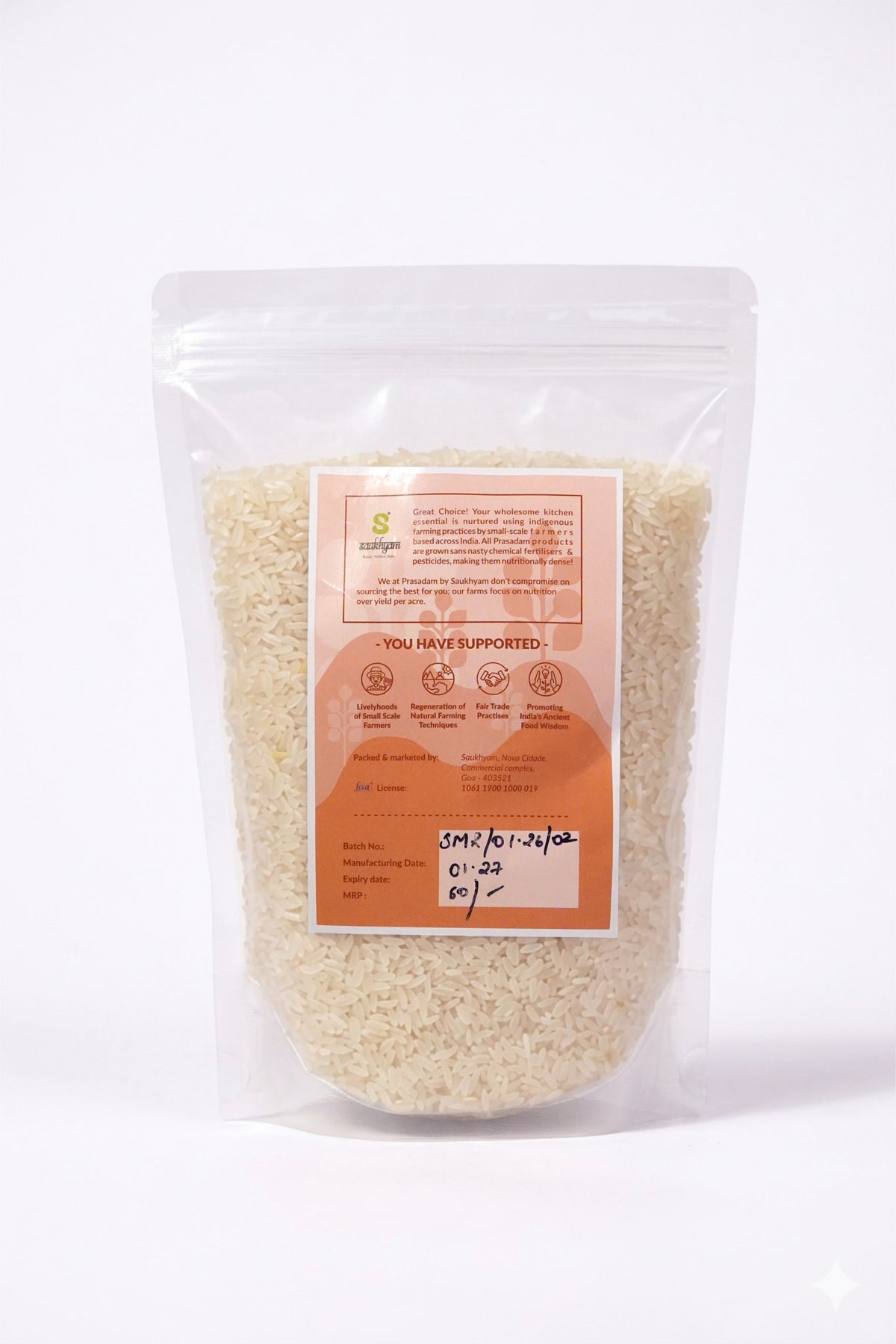 Prasadam Sona Masoori Rice