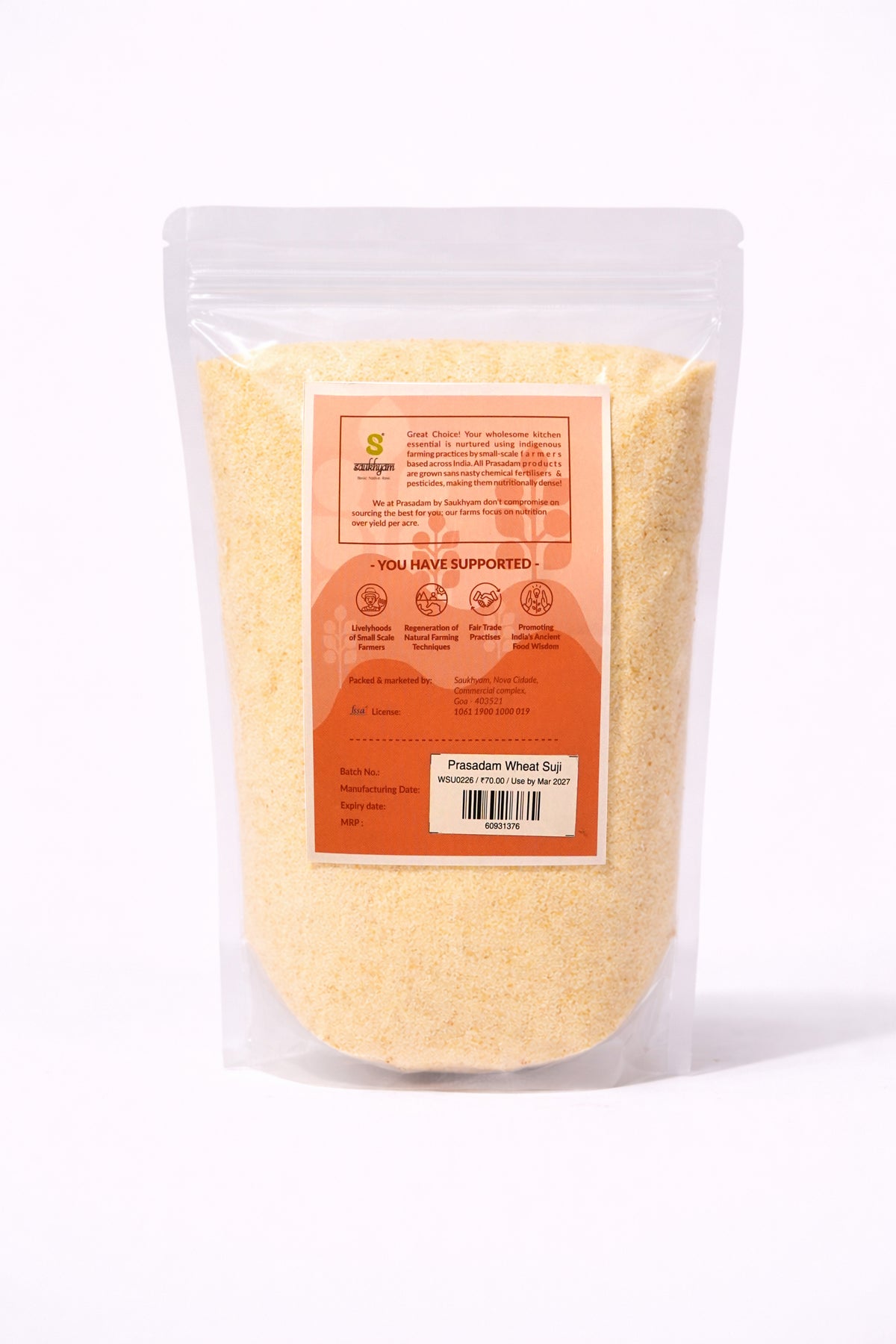 Prasadam Wheat Suji