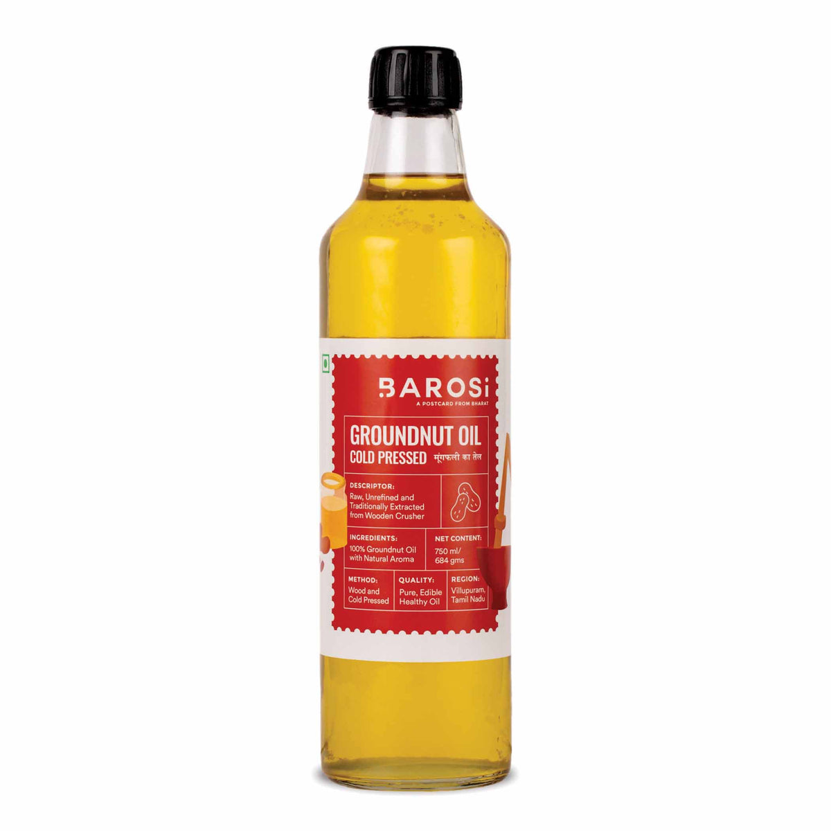 Cold Pressed Groundnut Oil 750ml