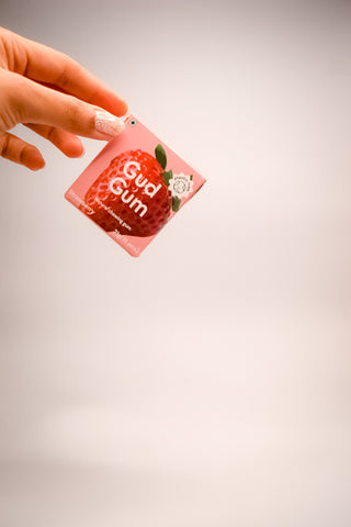 Mix Of 4 Gud Gum- Natural, Plastic Free Chewing Gum- Raspberry, Lemon, Charcoal Mint, Strawberry- 21g x 4 - Mini Pack of 4- No added artificial colours, flavours & sweeteners…