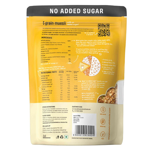 The Whole Truth No Added Sugar 5 Grain Muesli 350 gms