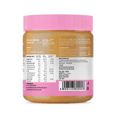 The Whole Truth Unsweetened Crunchy Peanut Butter Small 325 gms