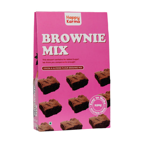 Happy Karma Brownie Mix | 250g |Cocoa & Almond flour Brownie mix | Easy to make | Gluten free