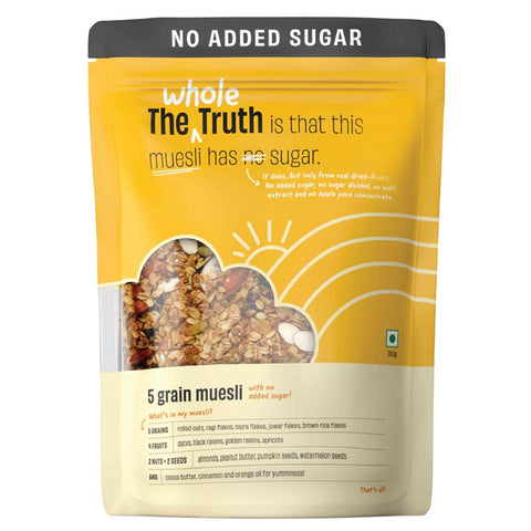 The Whole Truth No Added Sugar 5 Grain Muesli 350 gms
