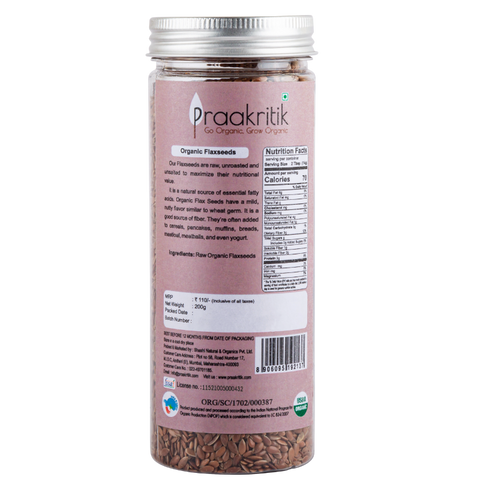 Praakritik Organic Raw Flaxseeds