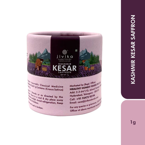 Jivika Naturals Kashmir Kesar Saffron | Grade A++ | Superfood | 1g | Pack of 1