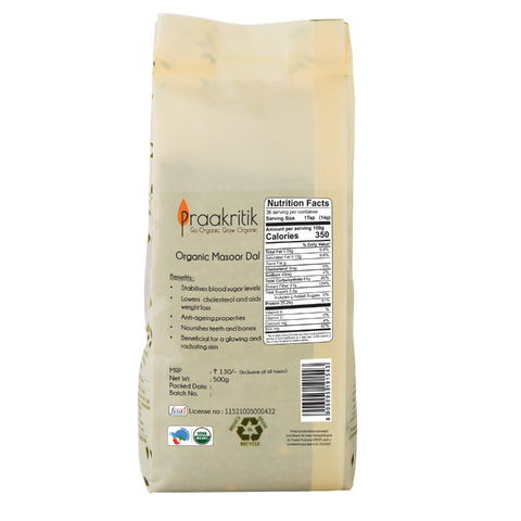 Praakritik Organic Masoor Dal