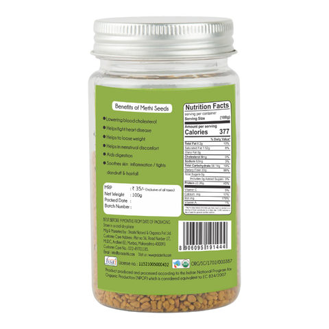 Praakritik Organic Methi Seed
