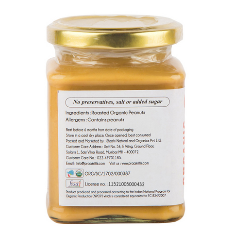 Praakritik Peanut Butter (Creamy Unsweetened)