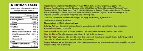 Ragi & Amaranth Jaggery Cookies 150g