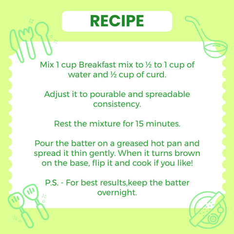 Happy Karma Breakfast mix | 350 g | Oat flour and spinach Breakfast mix | Easy to make | Gluten free