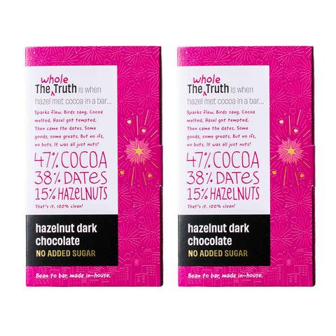 The Whole Truth 55% Plain Dark with Hazelnuts 80 gms