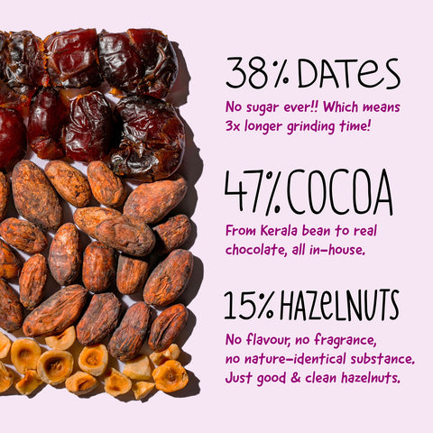 The Whole Truth 55% Plain Dark with Hazelnuts 80 gms