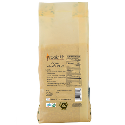 Praakritik Organic Yellow Moong Dal