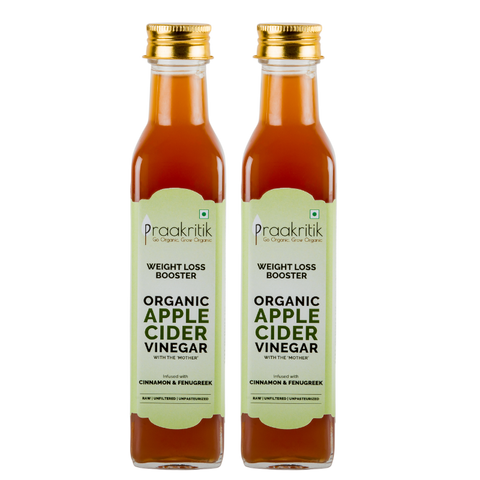 Praakritik Organic Apple Cider Vinegar with Fenugreek & Cinnamon
