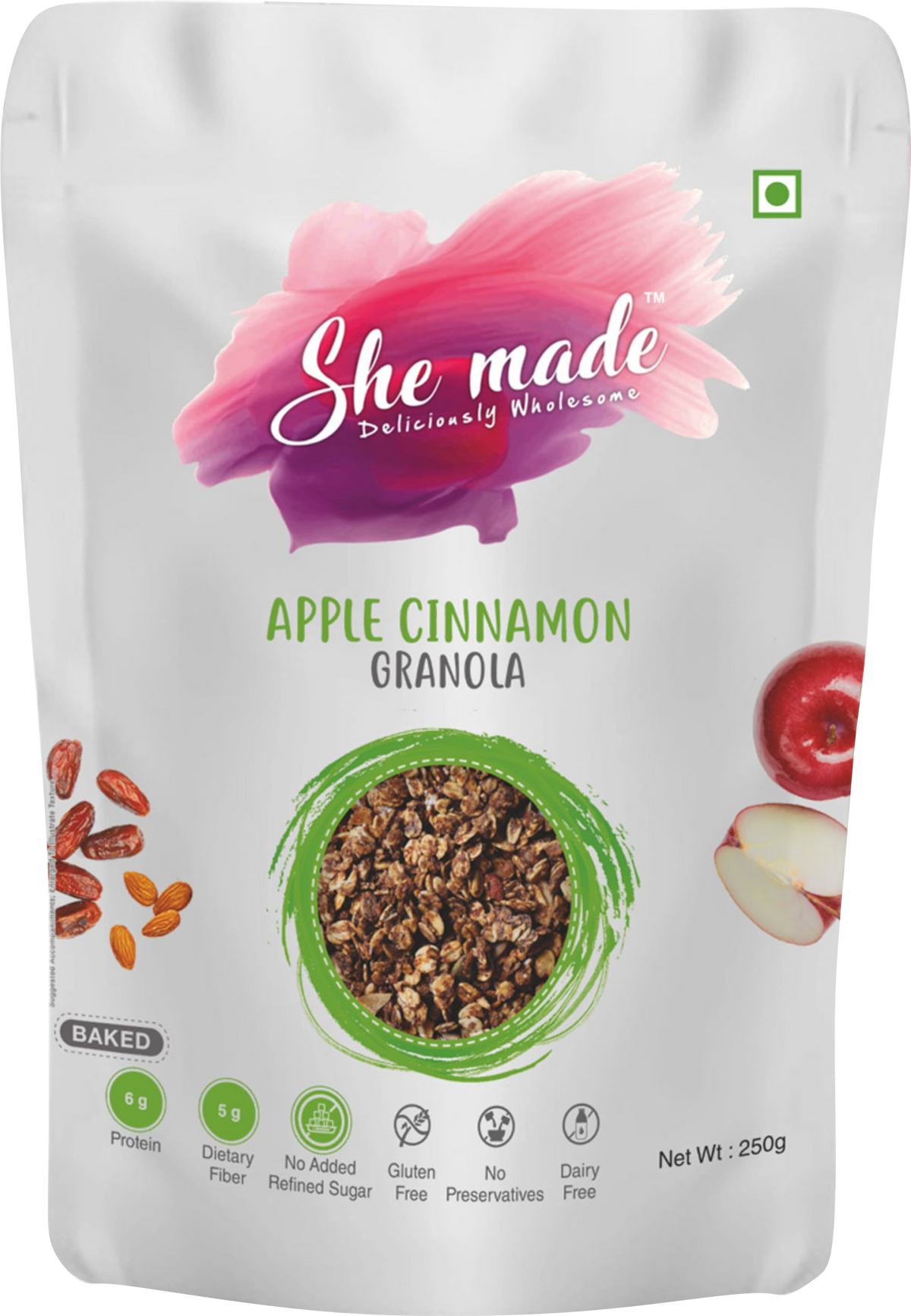 Granola - Apple, Cinnamon 250 gms