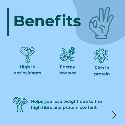 Happy Karma Chia Seeds 150g | Raw Chia Seeds for Eating | Diet Food and Healthy Snacks | Rich in Omega 3 | Weight loss.