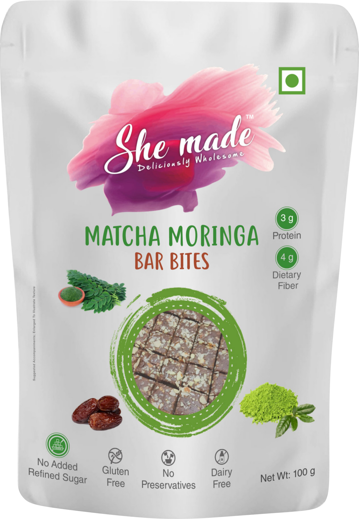 Bar - Matcha Moringa 100 gms
