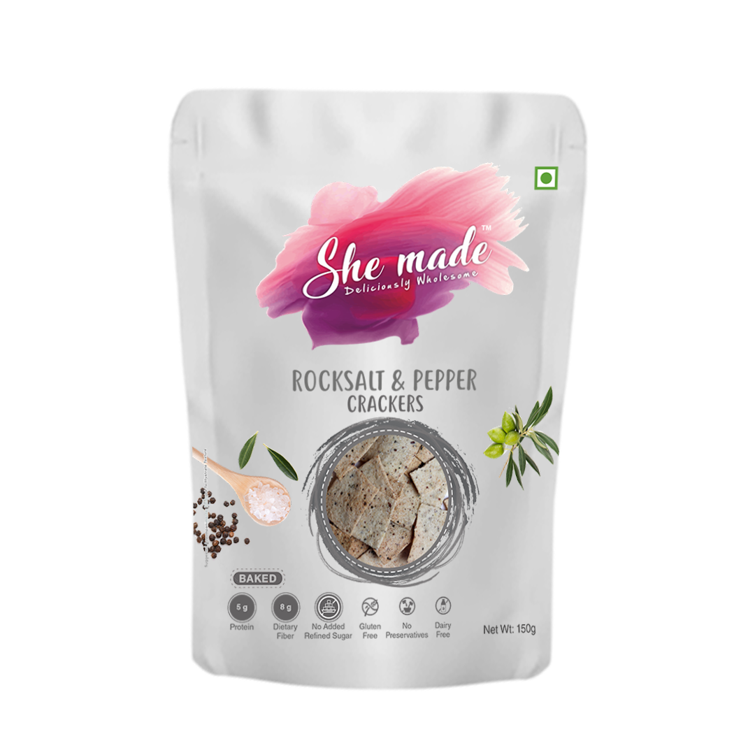 Crackers - Rock Salt & Pepper 150 gms